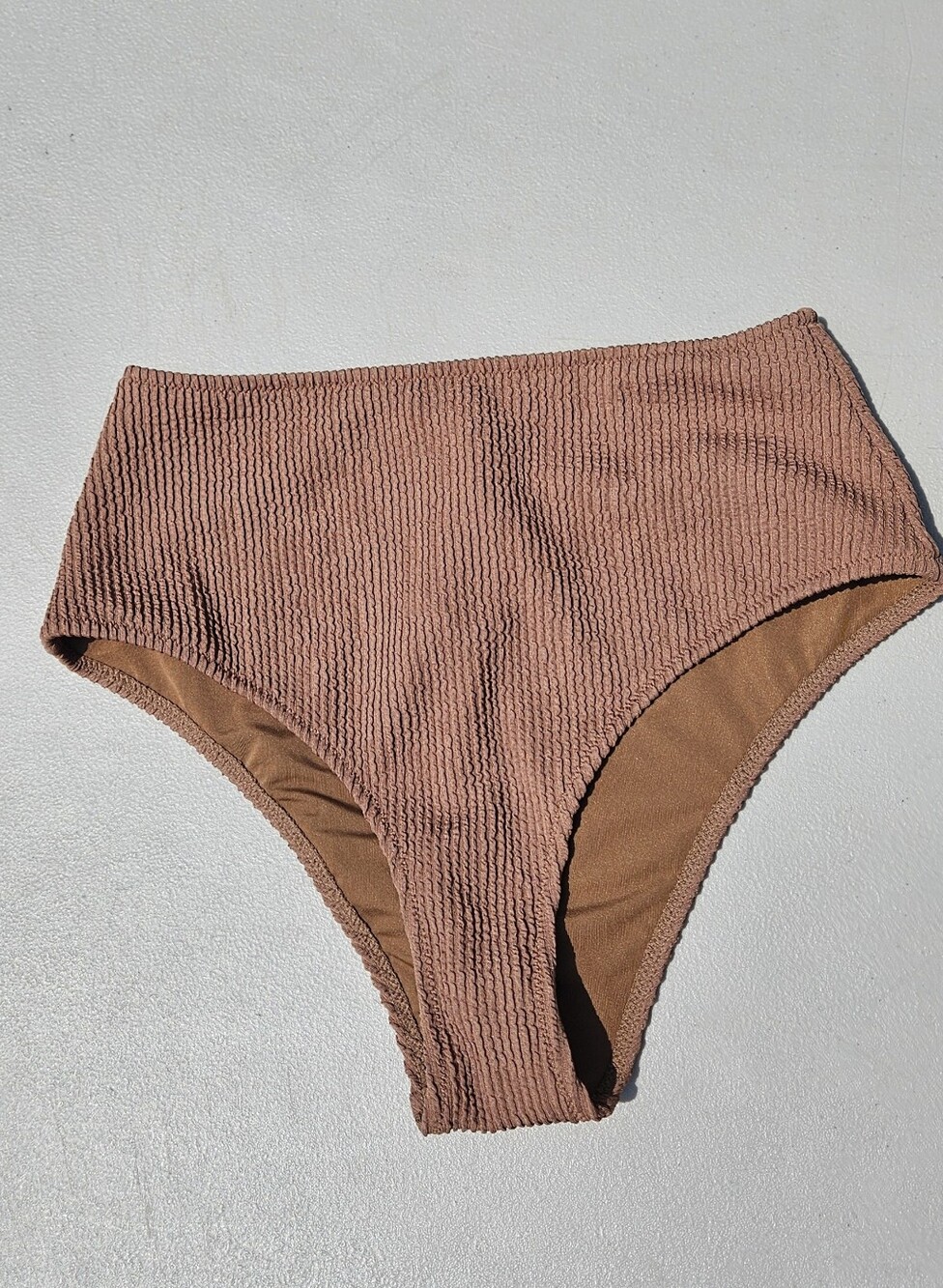 Aerie Ribbed Bikini Bottom — Brown